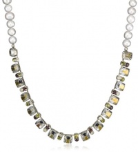 Sorrelli Concrete Jungle Swarovski Crystals and Light Grey Freshwater Pearls Modern Line Necklace Sorrelli Concrete Jungle Swarovski Crystals and Light Grey Freshwater Pearls Modern Line Necklace