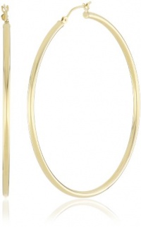 Duragold 14k Yellow Gold Hoop Earrings, (1.97 Diameter) Duragold 14k Yellow Gold Hoop Earrings, (1.97 Diameter)