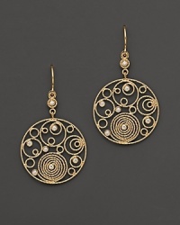 From the Mauresque collection, yellow gold earrings; with signature ruby accent. With post back for pierced ears. Designed by Roberto Coin. From the Mauresque collection, yellow gold earrings; with signature ruby accent. With post back for pierced ears. Designed by Roberto Coin.