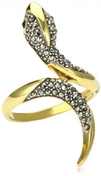 Judith Jack Snake Charmer Sterling Silver-Gold Plate Snake Motif Ring Judith Jack Snake Charmer Sterling Silver-Gold Plate Snake Motif Ring