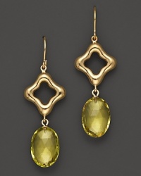 Oro verde drops, set in 14K yellow gold. Oro verde drops, set in 14K yellow gold.