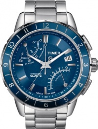 Timex Men's T2N501 Intelligent Quartz SL Series Fly-Back Chronograph Blue Dial Bracelet Watch Timex Men's T2N501 Intelligent Quartz SL Series Fly-Back Chronograph Blue Dial Bracelet Watch