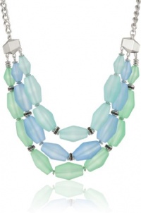 Kenneth Cole New York Urban Sea Glass Faceted Bead Three Row Necklace Kenneth Cole New York Urban Sea Glass Faceted Bead Three Row Necklace