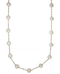 Luxurious and polished with heirloom appeal, EFFY Collection's delicate strand necklace features 21 stations of cultured freshwater pearls (5-1/2-6 mm) strung from a 14k gold chain. Approximate length: 18 inches. Luxurious and polished with heirloom appeal, EFFY Collection's delicate strand necklace features 21 stations of cultured freshwater pearls (5-1/2-6 mm) strung from a 14k gold chain. Approximate length: 18 inches.