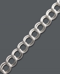 Double up on standout style. Interlocking links combine to form a polished style worth noticing. Giani Bernini bracelet crafted in sterling silver. Approximate length: 7 inches. Double up on standout style. Interlocking links combine to form a polished style worth noticing. Giani Bernini bracelet crafted in sterling silver. Approximate length: 7 inches.