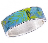Macy's Haskell Bracelet, Blue and Green Palm Skinny Bangle Macy's Haskell Bracelet, Blue and Green Palm Skinny Bangle