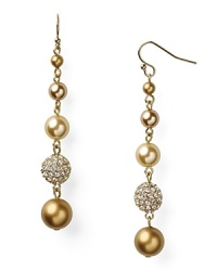 For the golden girl, Carolee's pearl and stone drop-earrings are a versatile jewelry-box style. Wear the lustrous pair with both day and evening looks to turn heads. For the golden girl, Carolee's pearl and stone drop-earrings are a versatile jewelry-box style. Wear the lustrous pair with both day and evening looks to turn heads.