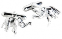 Sterling Silver Elephant Cufflinks by Cuff-Daddy Sterling Silver Elephant Cufflinks by Cuff-Daddy