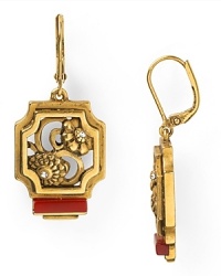 Stunning style from T Tahari, these bold statement earrings bring instant glamor to your look, cast in plated metal with ornate stone detailing. Stunning style from T Tahari, these bold statement earrings bring instant glamor to your look, cast in plated metal with ornate stone detailing.