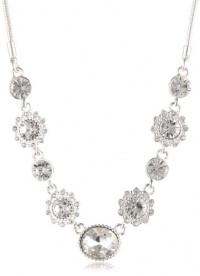 Nine West We Do I Do Crystal Silver-Tone Crystal Frontal Necklace, 18 Nine West We Do I Do Crystal Silver-Tone Crystal Frontal Necklace, 18