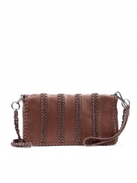 THE LOOKRectangular shapeBraided leather and chain details on the flapRemovable leather-and-chain crossbody strapRemovable wrist strapMagnetic flap closureOne inside zip pocketTwo inside open pocketsInside logo detailTHE MEASUREMENTCrossbody strap, 26 dropWrist strap, 6½ drop10½W X 6H X ½DTHE MATERIALLeatherFully linedORIGINImported THE LOOKRectangular shapeBraided leather and chain details on the flapRemovable leather-and-chain crossbody strapRemovable wrist strapMagnetic flap closureOne inside zip pocketTwo inside open pocketsInside logo detailTHE MEASUREMENTCrossbody strap, 26 dropWrist strap, 6½ drop10½W X 6H X ½DTHE MATERIALLeatherFully linedORIGINImported