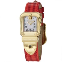 Fendi B. Fendi Ladies Red Leather Strap Yellow Gold Plated Watch F373247 Fendi B. Fendi Ladies Red Leather Strap Yellow Gold Plated Watch F373247