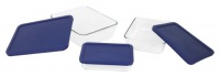 Pyrex 6004023 6-Piece Glass Rectangular Storage Set with Blue Lids Pyrex 6004023 6-Piece Glass Rectangular Storage Set with Blue Lids