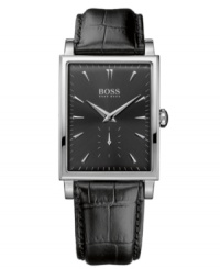 Command respect with this classic dress watch from the style-makers at Hugo Boss. Command respect with this classic dress watch from the style-makers at Hugo Boss.