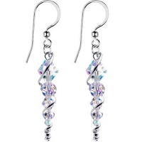 Handcrafted Austrian Crystal Sterling Icicle Drop Earrings MADE WITH SWAROVSKI ELEMENTS Handcrafted Austrian Crystal Sterling Icicle Drop Earrings MADE WITH SWAROVSKI ELEMENTS