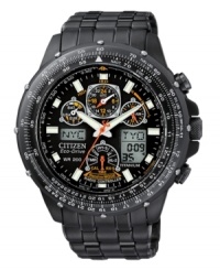 Always be on time with this bold Citizen Eco-Drive watch. Always be on time with this bold Citizen Eco-Drive watch.