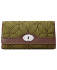 Join the clutch crowd with this vintage-inspired design from Fossil that does double duty. By day it's the essential organizer that slips into a tote or satchel, by night it's the perfect party piece to accent your out-on-the-town ensemble. Join the clutch crowd with this vintage-inspired design from Fossil that does double duty. By day it's the essential organizer that slips into a tote or satchel, by night it's the perfect party piece to accent your out-on-the-town ensemble.