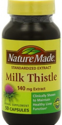 Nature Made Milk Thistle Standard Extract, 140mg, 50-Count Nature Made Milk Thistle Standard Extract, 140mg, 50-Count