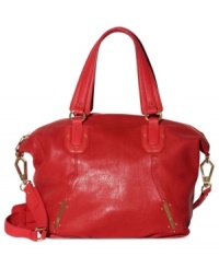 Elevate your style status with this sumptuous leather satchel from Vince Camuto. Luxe golden hardware and stud detailing add instant appeal, while the spacious interior provides plenty of pockets for all the essentials. Elevate your style status with this sumptuous leather satchel from Vince Camuto. Luxe golden hardware and stud detailing add instant appeal, while the spacious interior provides plenty of pockets for all the essentials.