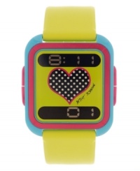 A delightfully funky take on wristwatch style, by Betsey Johnson. A delightfully funky take on wristwatch style, by Betsey Johnson.