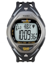 Improve your training time with this multifunctional Timex watch. Black resin strap and round black case. Digital display dial with heart rate monitor sensor and time keeper. Data exchanger USB included. Quartz movement. Water resistant to 100 meters. One-year limited warranty. Improve your training time with this multifunctional Timex watch. Black resin strap and round black case. Digital display dial with heart rate monitor sensor and time keeper. Data exchanger USB included. Quartz movement. Water resistant to 100 meters. One-year limited warranty.