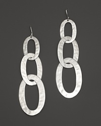 Ippolita Sterling Silver Flat Links Large Oval Triple Link Earrings Ippolita Sterling Silver Flat Links Large Oval Triple Link Earrings