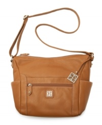 Tired of searching in your handbag when you need something? Giani Bernini's organized hobo looks good and saves the day with plenty of storage pockets and compartments. Tired of searching in your handbag when you need something? Giani Bernini's organized hobo looks good and saves the day with plenty of storage pockets and compartments.