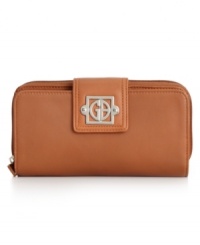 Practical yet stylish, this Giani Bernini leather wallet is an everyday essential. Featuring an easy access zip-around closure and plenty of pockets for all your necessities. This tab clutch design is a modern-girl necessity. Practical yet stylish, this Giani Bernini leather wallet is an everyday essential. Featuring an easy access zip-around closure and plenty of pockets for all your necessities. This tab clutch design is a modern-girl necessity.