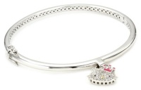 Hello Kitty Sweet Statement Princess Sterling-Silver Bangle Bracelet Hello Kitty Sweet Statement Princess Sterling-Silver Bangle Bracelet