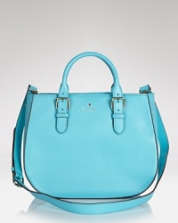 This kate spade new york satchel works quaint sophistication with its rolled top handles, and subtle structure. This kate spade new york satchel works quaint sophistication with its rolled top handles, and subtle structure.