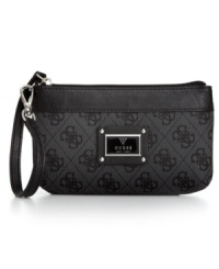 Every it-girl knows a little scandal can be a good thing, like with this impossibly sleek design from GUESS. Stash cash, cards, phone and fave lip gloss and you're set for wherever the day may take you. Every it-girl knows a little scandal can be a good thing, like with this impossibly sleek design from GUESS. Stash cash, cards, phone and fave lip gloss and you're set for wherever the day may take you.