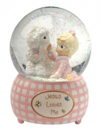 Precious Moments 100mm Musical Waterball Tune, Jesus Loves Me, Girl