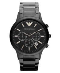 A daring unisex watch from Emporio Armani with reliable chronograph tech. A daring unisex watch from Emporio Armani with reliable chronograph tech.