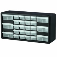 Akro-Mils 10126 26 Drawer Plastic Parts Storage Hardware and Craft Cabinet, 20-Inch by 10-Inch by 6-1/2-Inch, Black Akro-Mils 10126 26 Drawer Plastic Parts Storage Hardware and Craft Cabinet, 20-Inch by 10-Inch by 6-1/2-Inch, Black