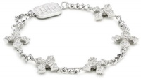 Queen Baby Cross 3D Pave Cubic Zirconia MB Cross Bracelet Queen Baby Cross 3D Pave Cubic Zirconia MB Cross Bracelet