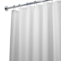 InterDesign 96-Inch Fabric Waterproof Extra Long Shower Curtain Liner, White InterDesign 96-Inch Fabric Waterproof Extra Long Shower Curtain Liner, White
