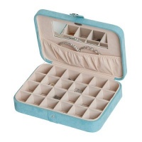 Mele & Co. Maria Plush Fabric Jewelry Box and Ring Case in Aqua Mele & Co. Maria Plush Fabric Jewelry Box and Ring Case in Aqua