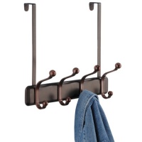 InterDesign York Lyra Over The Door Rack, 4-Hooks, Split Bronze InterDesign York Lyra Over The Door Rack, 4-Hooks, Split Bronze