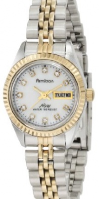 Armitron Women's 752475MOP NOW Swarovski Crystal Accented Two-Tone Mother-of-Pearl Dress Watch Armitron Women's 752475MOP NOW Swarovski Crystal Accented Two-Tone Mother-of-Pearl Dress Watch