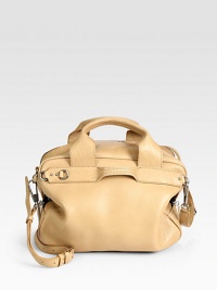Gorgeous pebble-grain leather in a slouchy carryall, perfectly sized to get you through the day.Double top handles, 4½ dropAdjustable detachable shoulder strap, 16½-26¼ dropTop zip closureOne outside zip pocketOne inside zip pocket13¼W X 9H X 5¾DImported Gorgeous pebble-grain leather in a slouchy carryall, perfectly sized to get you through the day.Double top handles, 4½ dropAdjustable detachable shoulder strap, 16½-26¼ dropTop zip closureOne outside zip pocketOne inside zip pocket13¼W X 9H X 5¾DImported