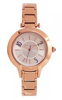 Ted Baker Women's TE4073 Right on Time Silver Dial Rose Gold Bracelet Watch Ted Baker Women's TE4073 Right on Time Silver Dial Rose Gold Bracelet Watch