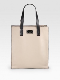 A classic shape in supple leather with a colorblocked design.Double shoulder straps, 8 dropOpen topOne inside zip pocketTwo inside open pocketsCotton lining12½W X 14H X 5¾DImported A classic shape in supple leather with a colorblocked design.Double shoulder straps, 8 dropOpen topOne inside zip pocketTwo inside open pocketsCotton lining12½W X 14H X 5¾DImported