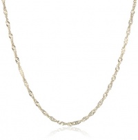 Duragold 14k Gold Solid Singapore Chain Necklace (1.15mm) Duragold 14k Gold Solid Singapore Chain Necklace (1.15mm)