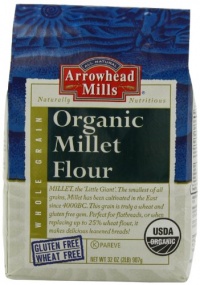 Arrowhead Mills Organic Millet Flour, 2 Pound Bags (Pack of 4) Arrowhead Mills Organic Millet Flour, 2 Pound Bags (Pack of 4)