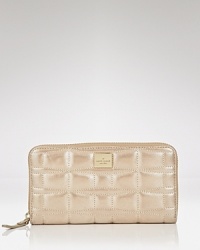 This simply styled wallet takes kate spade new york's day-right style to a whole new glam terrain. Not only does it boast ample pockets, but there's luxe leather for added allure. This simply styled wallet takes kate spade new york's day-right style to a whole new glam terrain. Not only does it boast ample pockets, but there's luxe leather for added allure.