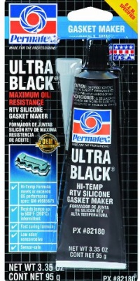 Permatex 82180 Ultra Black Maximum Oil Resistance RTV Silicone Gasket Maker, 3.35 oz. Tube Permatex 82180 Ultra Black Maximum Oil Resistance RTV Silicone Gasket Maker, 3.35 oz. Tube