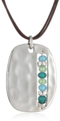 Kenneth Cole New York Urban Sea Glass Faceted Bead Rectangle Pendant Necklace Kenneth Cole New York Urban Sea Glass Faceted Bead Rectangle Pendant Necklace