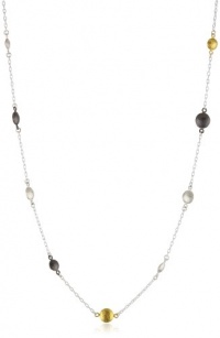 GURHAN Lentil Single Strand Dark and White Silver Lentil Necklace GURHAN Lentil Single Strand Dark and White Silver Lentil Necklace