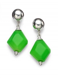 THE LOOKNeon collectionGeometric resin drop detailSilverplated pewterHypo-allergenic post backTHE MEASUREMENTDrop, 2ORIGINMade in USA THE LOOKNeon collectionGeometric resin drop detailSilverplated pewterHypo-allergenic post backTHE MEASUREMENTDrop, 2ORIGINMade in USA