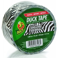 Duck Brand 280110 Zig-Zag Zebra Printed Duct Tape, Black/White, 1.88-Inch by 10 Yards, Single Roll Duck Brand 280110 Zig-Zag Zebra Printed Duct Tape, Black/White, 1.88-Inch by 10 Yards, Single Roll